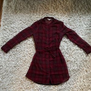 Plaid long sleeve Mini Dress